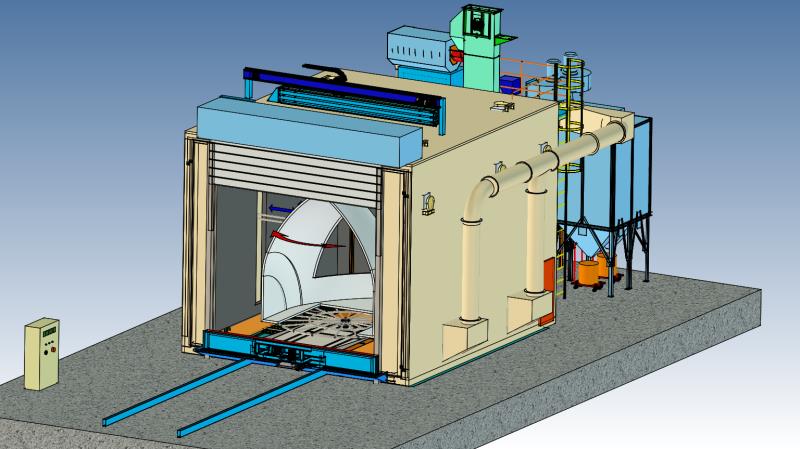噴砂房三維圖